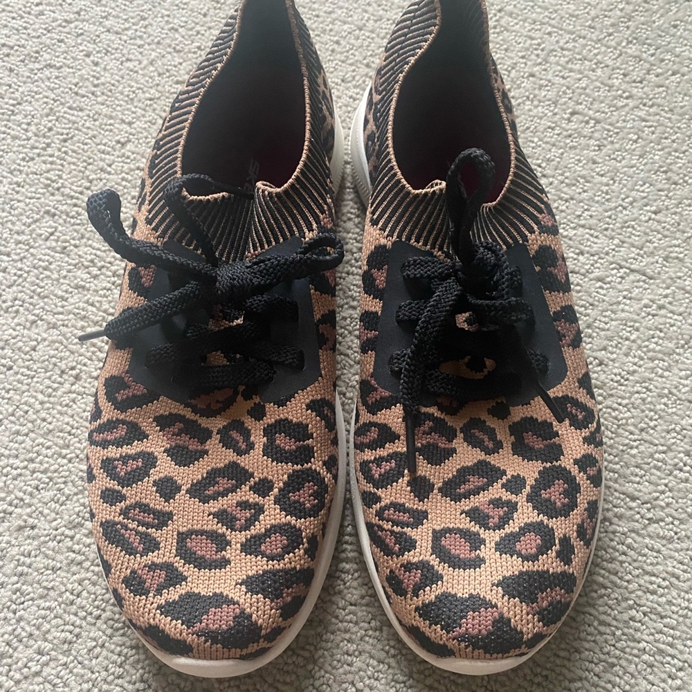 Skechers Brown and Black Sneakers Leopard Print